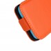 iPhone 5c - Genuine Leather Up Down Flip Protective Phone Cover Case - Pink